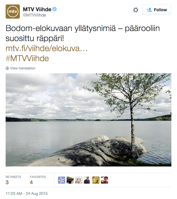 MTV:n Bodom-otsikko